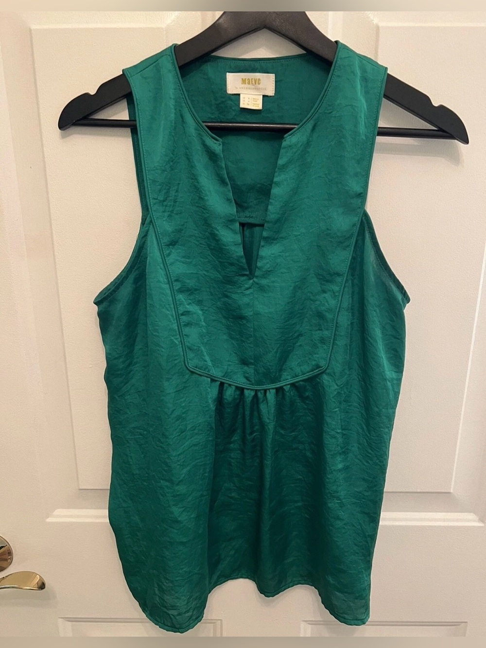 Maeve by Anthropologie Top Sleeveles Tank Top  green size 4